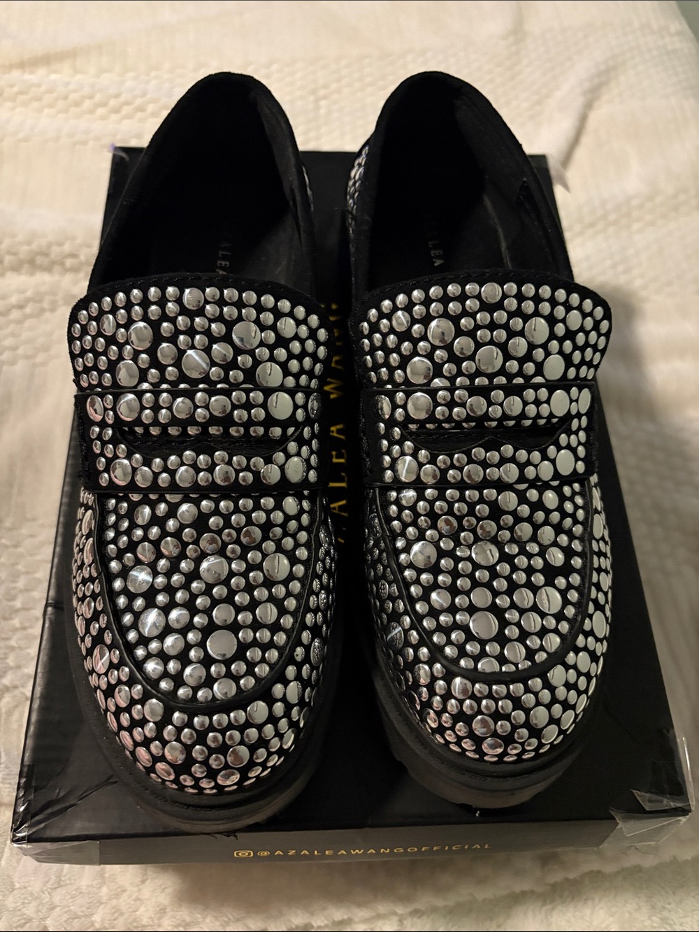 Azalea Wang Wynne Silver Flats - Silver Loafers